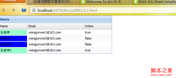 extjs4 grid改变单元格背景颜色及column render学习