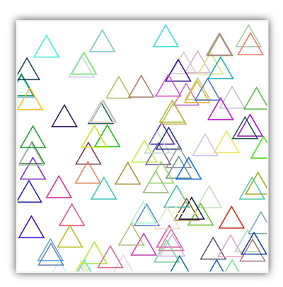 JavaScript+html5 canvas绘制缤纷多彩的三角形